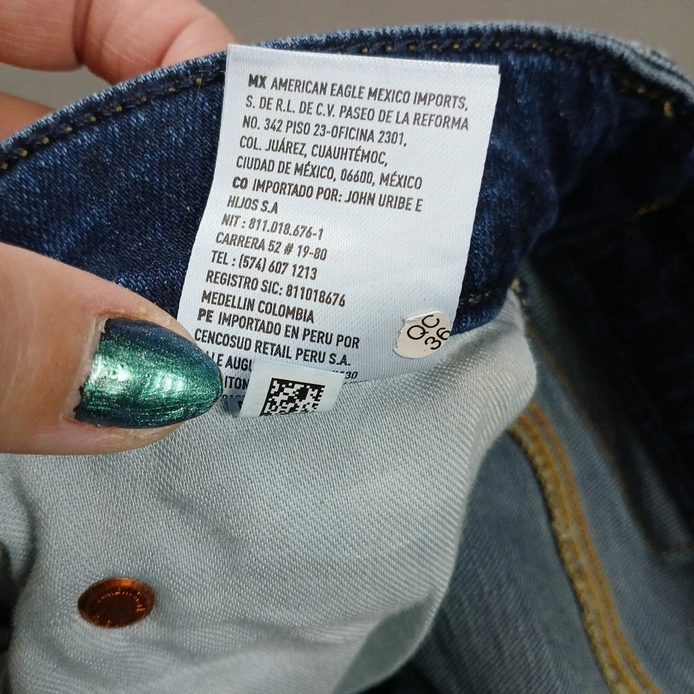 NWT American Eagle Jeans‎ Men's 26x28 Original Straight Dark Wash Airflex